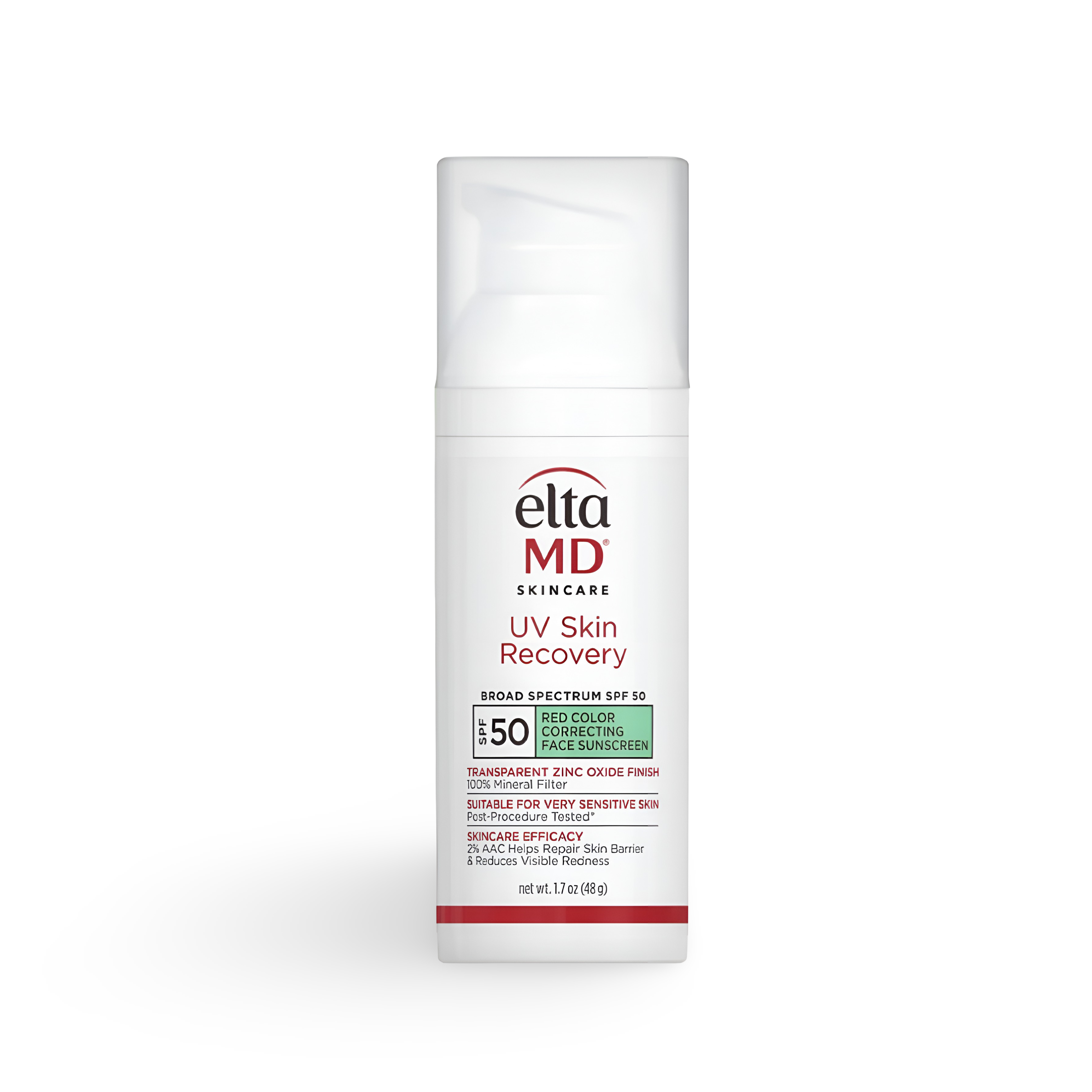 EltaMD UV Skin Recovery Red Color Correcting Green Tint Broad Spectrum SPF 50