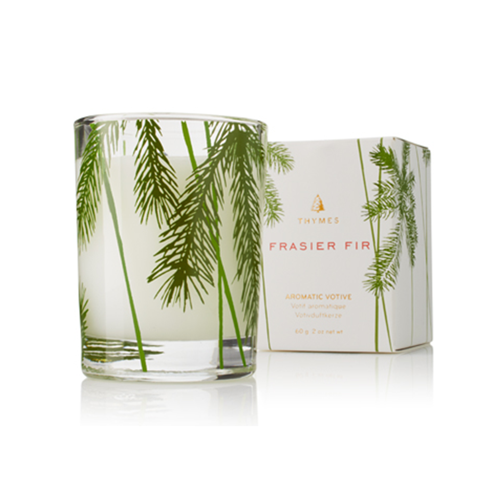 Votive Candle Pine Needle Design image 0