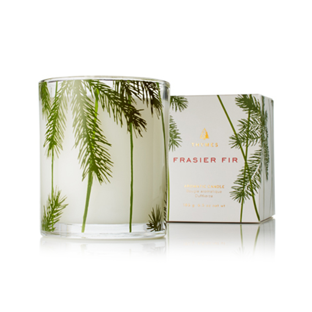 Poured Candle Pine Needle Design image 0