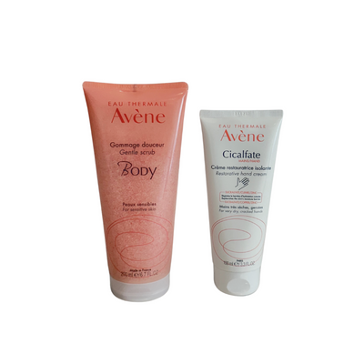 Duo Avene Body Scrub+Cicalfate Hand Cream